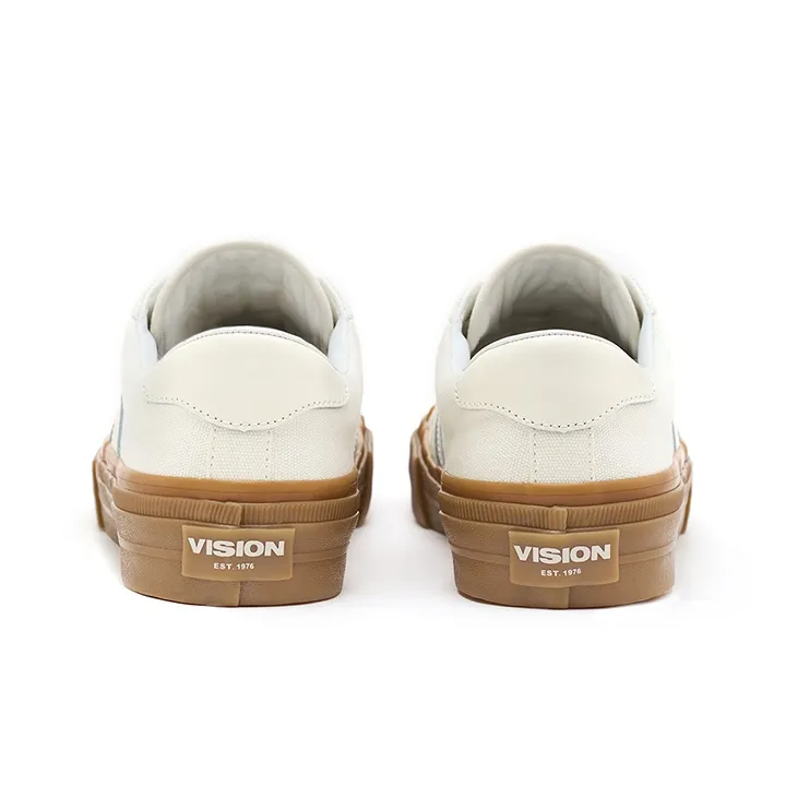 Vision Street Wear V76 Low Top Skateboard Shoes Unisex Raw Pips Rubber Ecru-4