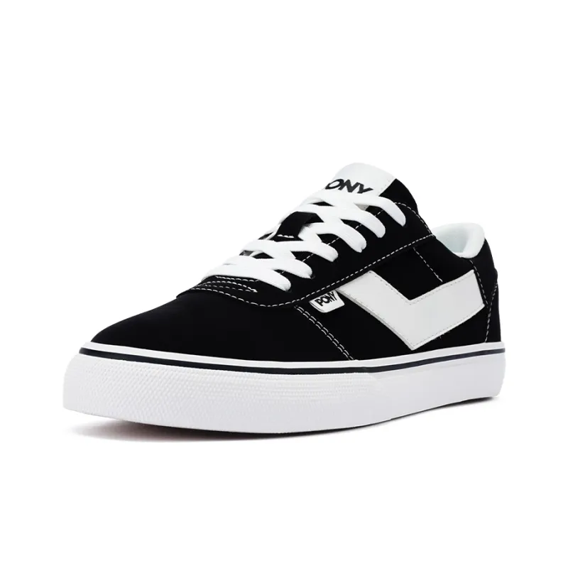 PONY SKATE Cushioned Slip Resistant Low Top Skateboard Shoes Unisex Black-1