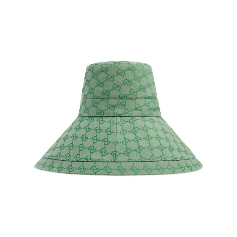 GUCCI Canvas Bucket Hats Women's Green-1