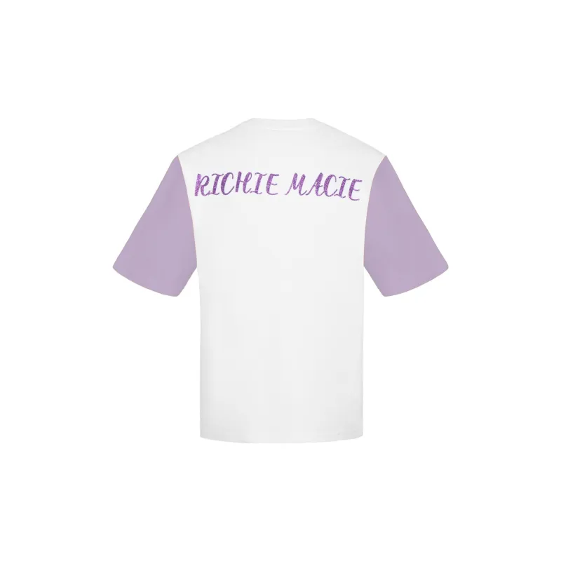 Richie Macie T Shirts Women's Purple & White-1