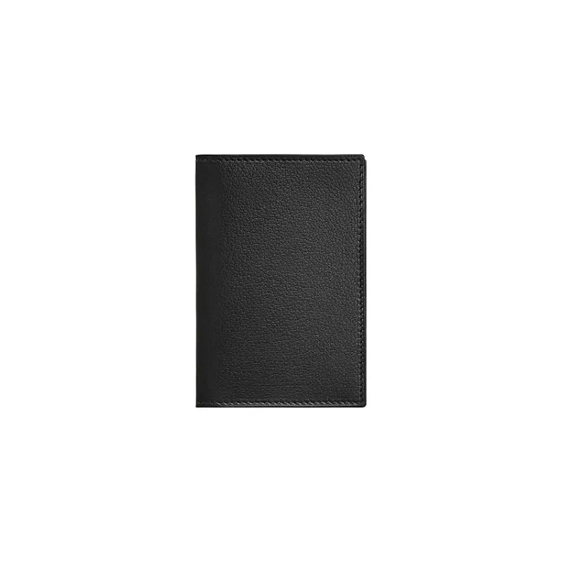 HERMES MC2 Grained Calfskin Coin Purses Card Holders Women's 89 Noir Black-0