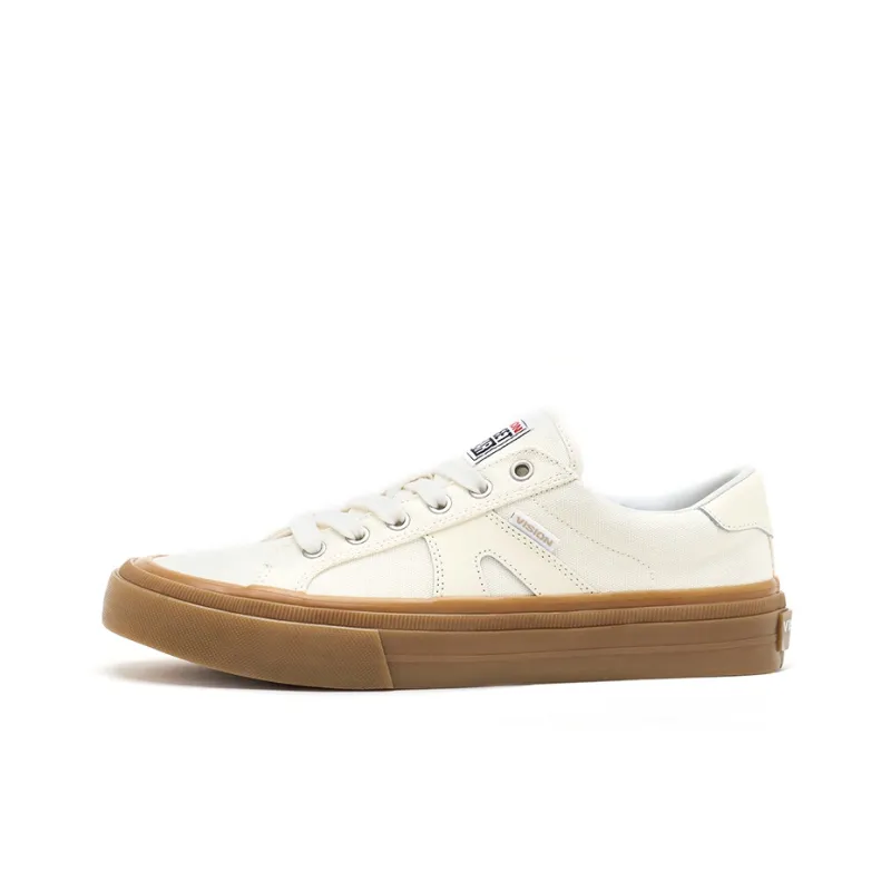 Vision Street Wear V76 Low Top Skateboard Shoes Unisex Raw Pips Rubber Ecru-0
