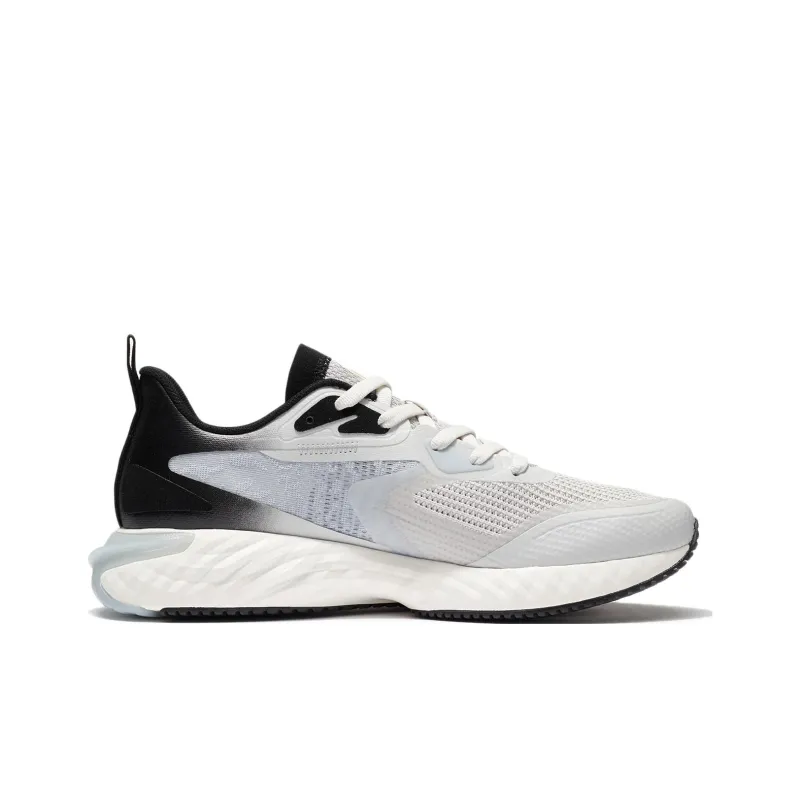 LiNing Slip Resistant Low Top Casual Running Shoes Men's White Black-1