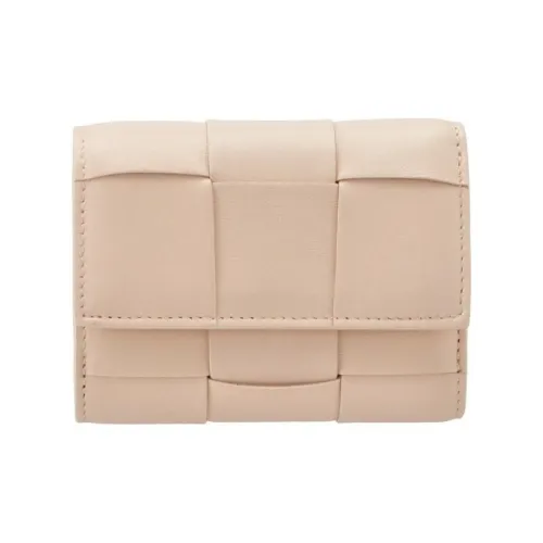 Bottega Veneta Leather Wallet Women's Light Pink