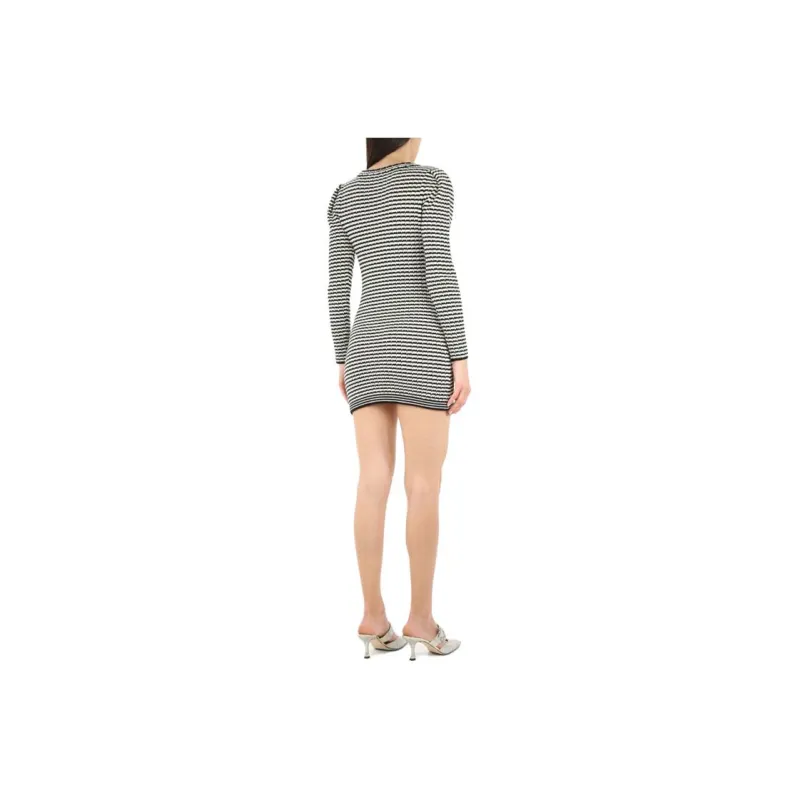 Self portrait Striped Knit Mini Dress-1