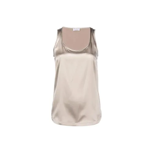 Brunello Cucinelli Tank Tops Women's Gold