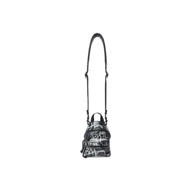 Balenciaga Explorer Sheepskin Backpack Mini Men's Black-5
