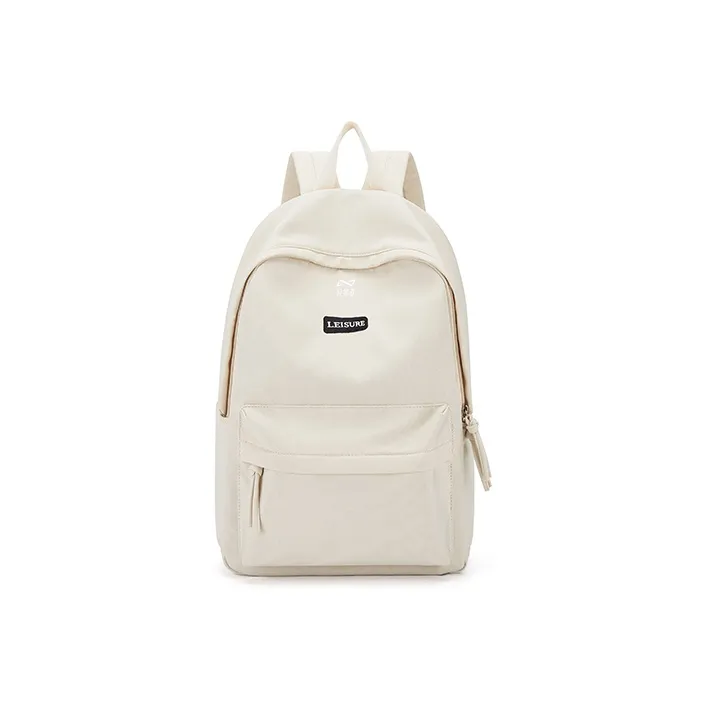 QING QI ZHE Canvas Backpack Backpack Backpack Travel Bag Regular Unisex Black/White/Gray-1