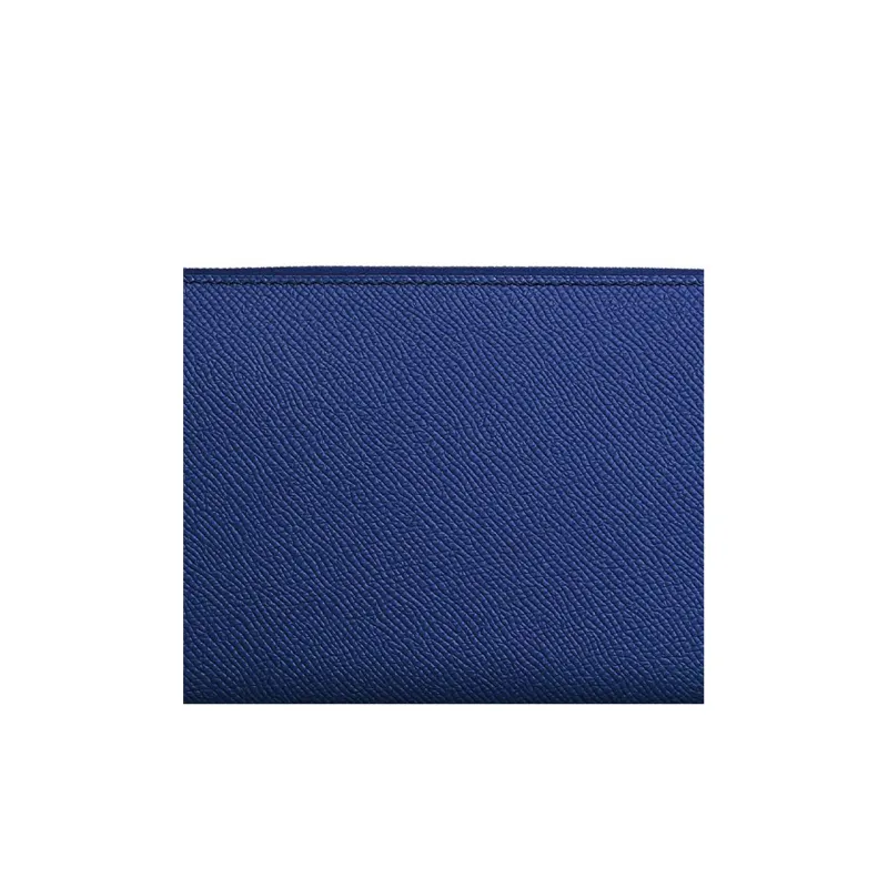 HERMES Epsom Calfskin Wallet Unisex 7T Electric Blue-4