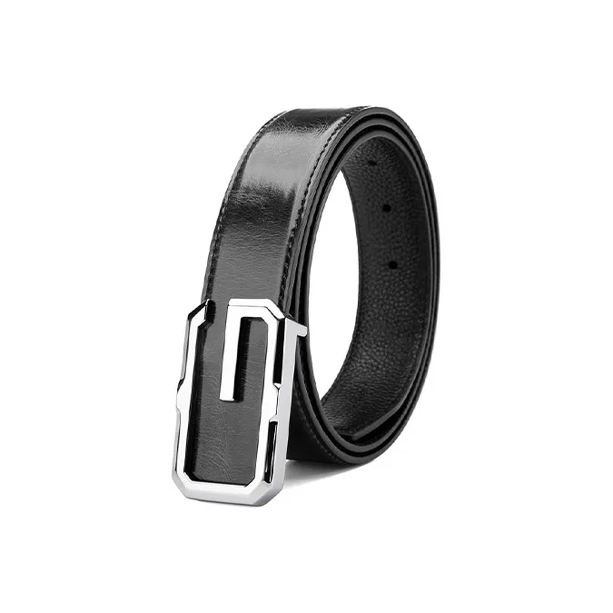 FREE RABBITⅡ Vintage Two Tone Youth Smooth Buckle Cow Leather Leather Belts Men's 3.5cm-1