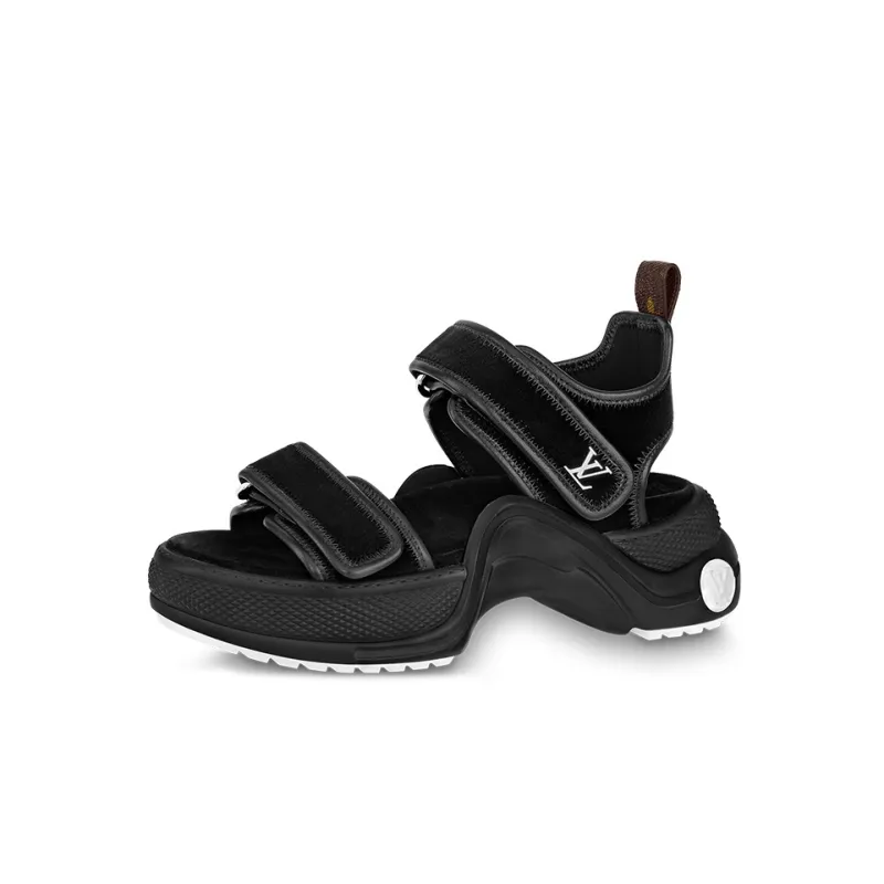 LOUIS VUITTON Lous Beach Sandals Women's Black-0