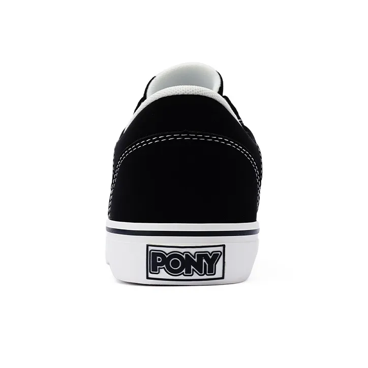 PONY SKATE Cushioned Slip Resistant Low Top Skateboard Shoes Unisex Black-3