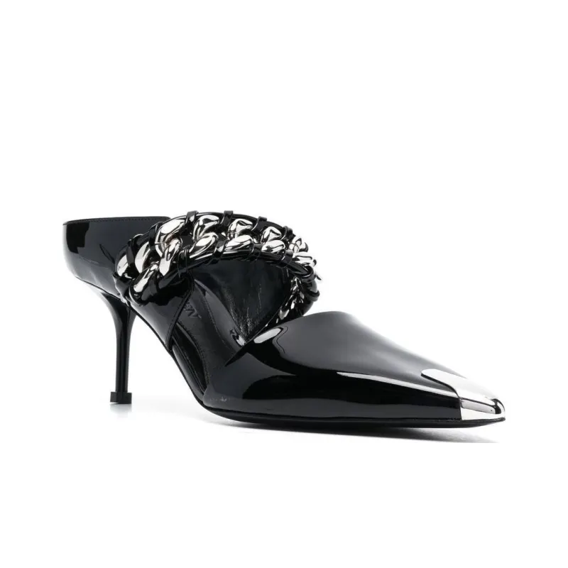 Alexander McQueen Pointed Toe Slip-On Sandals Women's-2