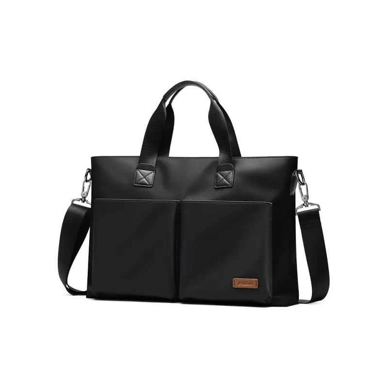 POLO Fabric Portable Briefcase Large Size Men's Black/Gray-0