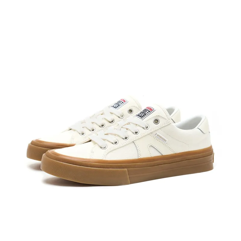 Vision Street Wear V76 Low Top Skateboard Shoes Unisex Raw Pips Rubber Ecru-2