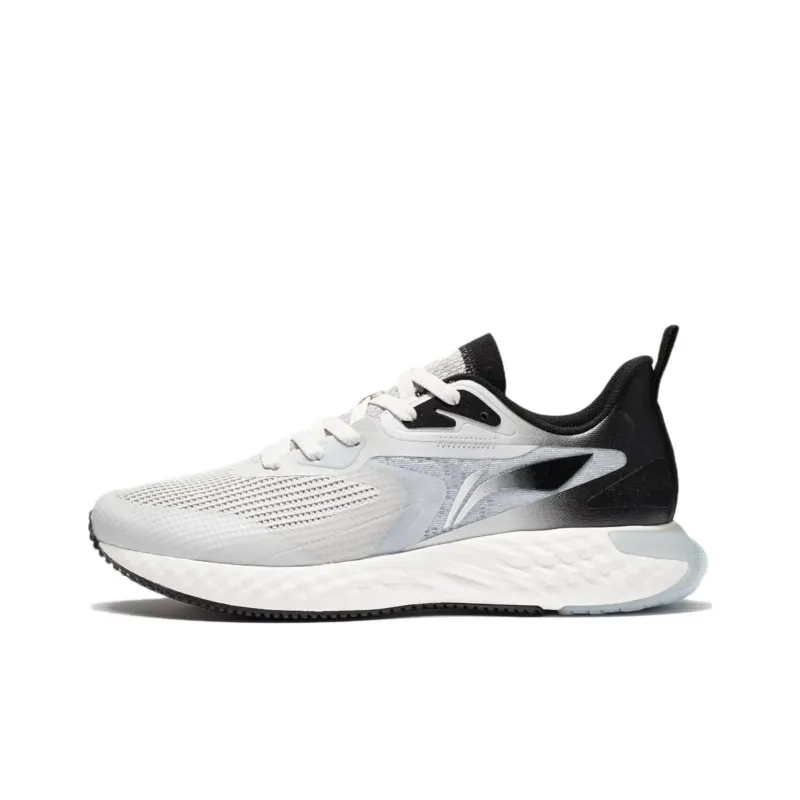 LiNing Slip Resistant Low Top Casual Running Shoes Men's White Black-0