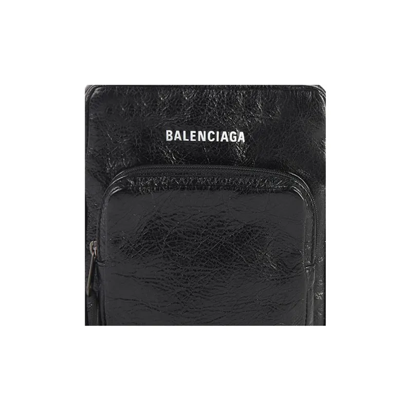 Balenciaga Explorer Sheepskin Shoulder Bag, Crossbody Bag Men's Black-5