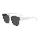 Matte White Frame with Black Gray Lens (TY0041-4)