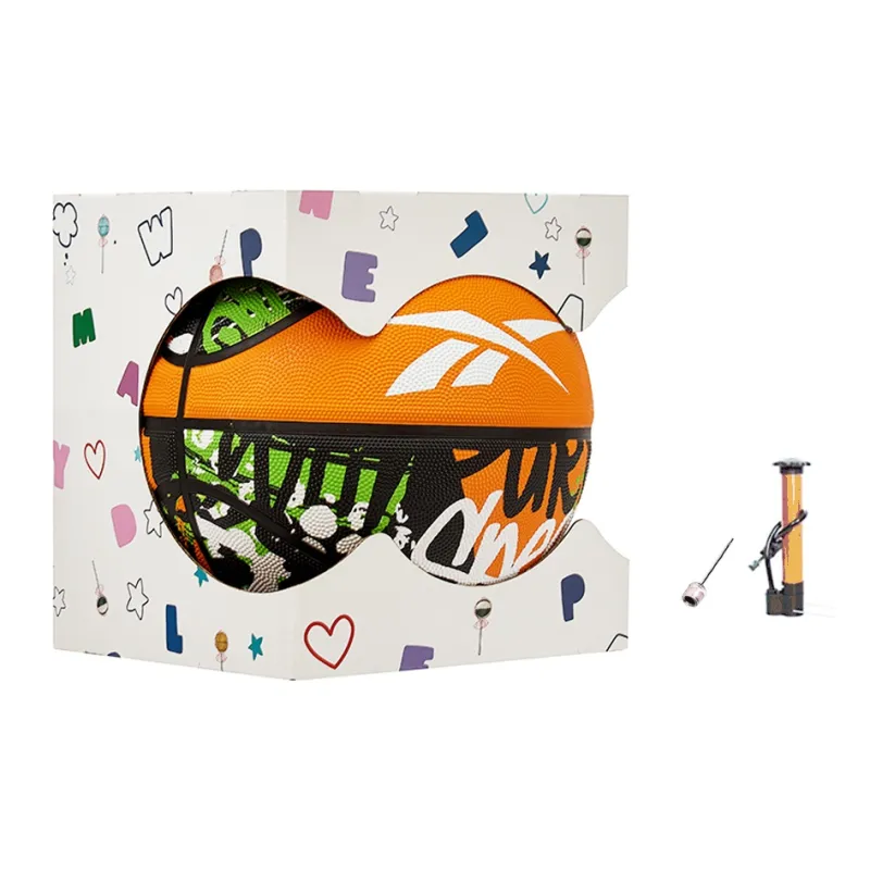 Reebok Rubber Basketball Orange Size 7 Training Match Unisex-5