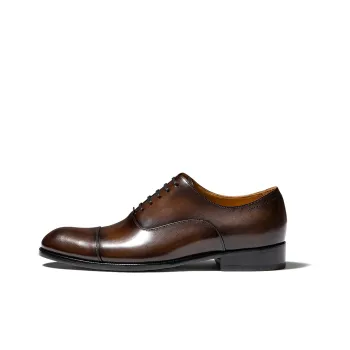 TRUFFAUT Vintage Polished Oxford Shoes Dress Shoes Men's Coffee Brown