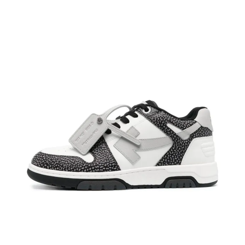 OFF WHITE Out Of Office Ooo Low Tops Black Grey With Dots-0
