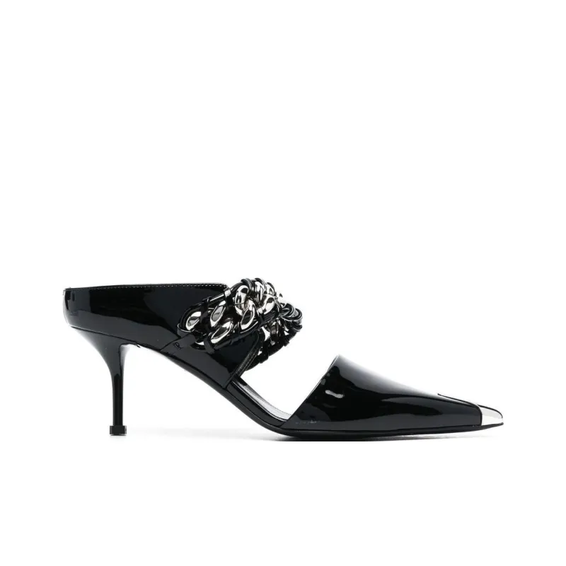 Alexander McQueen Pointed Toe Slip-On Sandals Women's-1