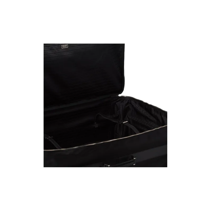 PRADA Leather Suitcase Handbag Men's Black-5