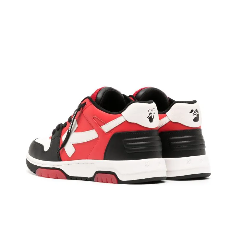 OFF WHITE Out Of Office Stylish Skateboarding Shoes Men's Red Black White-2