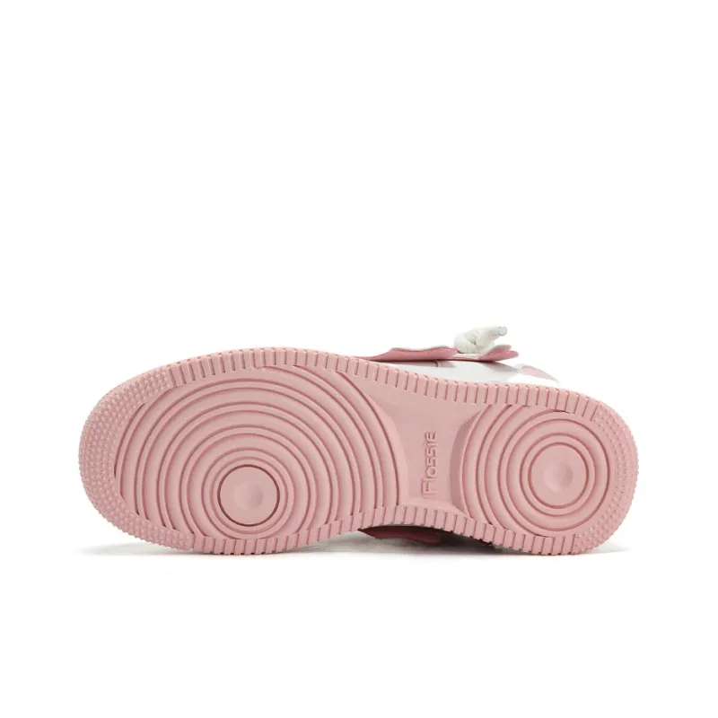 FLOSSIE Skateboard Shoes Unisex Low Top White Pink/White Black/White/Beige Khaki-5