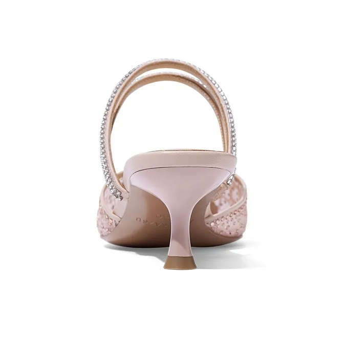 ZSAZSAZSU Diamond Rain Stylish Sandal 5cm Women's Pink-2