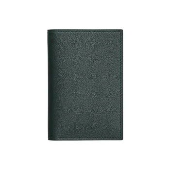 HERMES MC² Euclide Epsom Calfskin Coin Purse Foldable Card Holder Men's Thyme Green/Midnight Blue