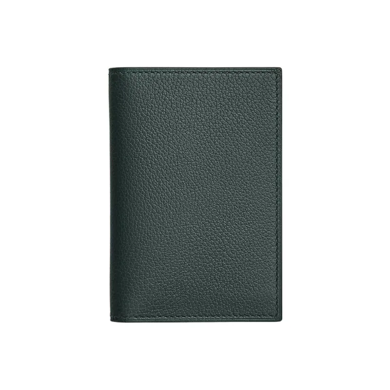 HERMES MC² Euclide Epsom Calfskin Coin Purse Foldable Card Holder Men's Thyme Green/Midnight Blue-0