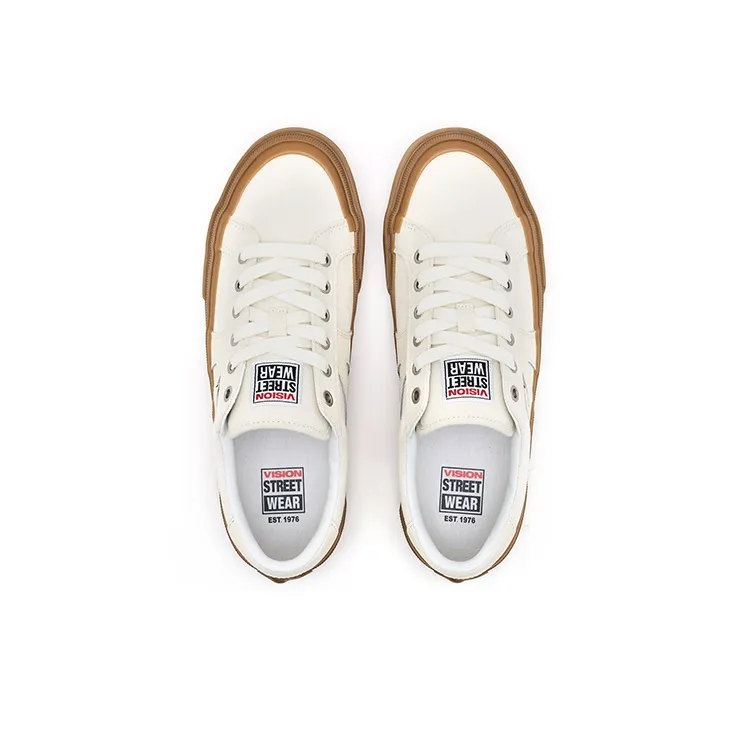 Vision Street Wear V76 Low Top Skateboard Shoes Unisex Raw Pips Rubber Ecru-3