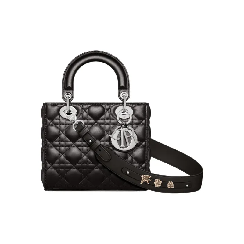 DIOR Lady DiorMy ABCDior Lambskin Lady Dior Bag, Shoulder Bag, Crossbody Bag, Handbag Trumpets Women's Black-0