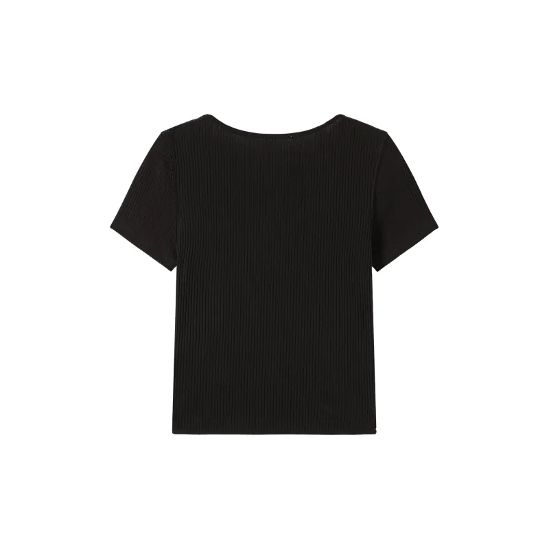 CHUU Crop Tops Women's Black-1