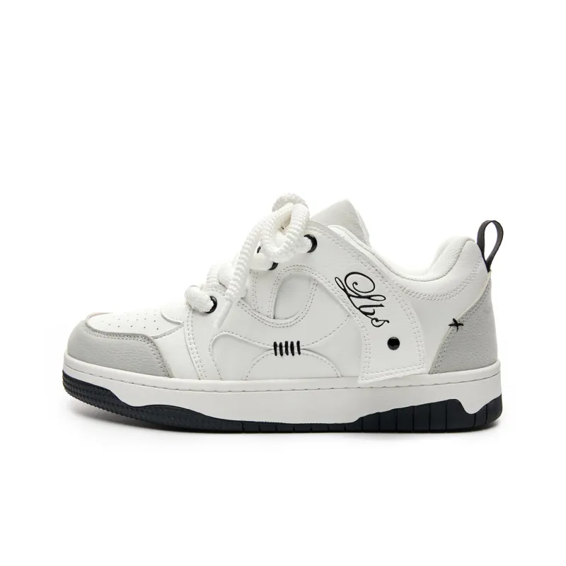 LAZY BONS Height Increasing Abrasion Resistant Breathable Slip Resistant Low Top Skateboard Shoes Unisex-6