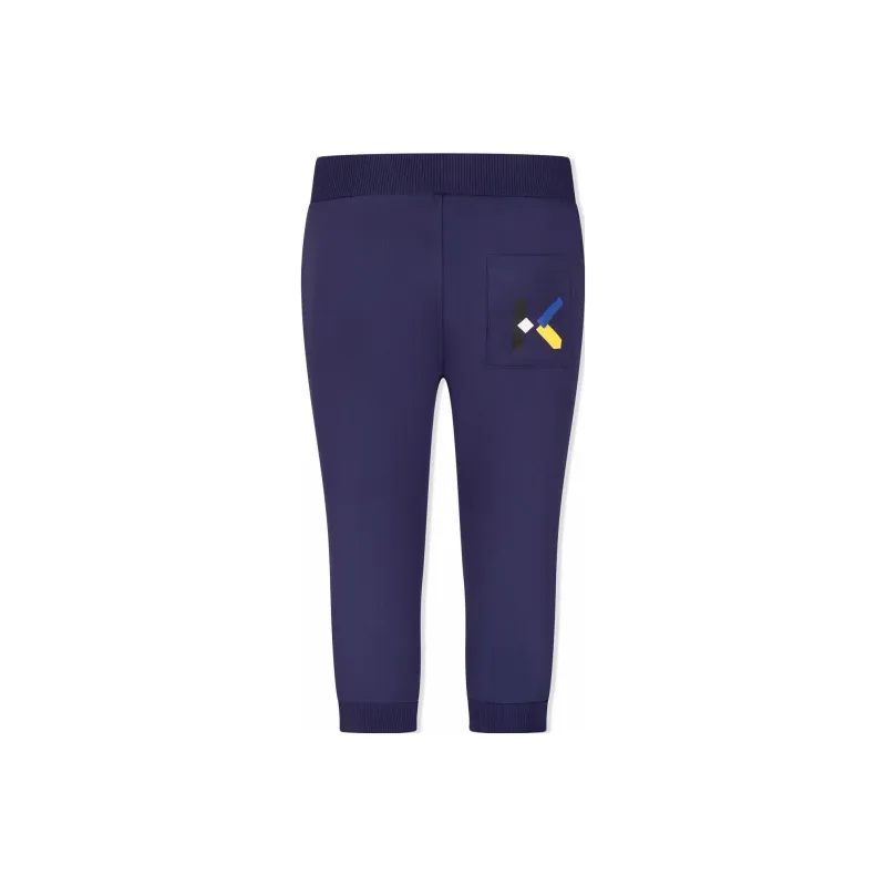 KENZO Knitted Sweatpants Kids Blue-1