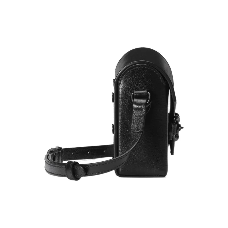 GUCCI Horsebit 1955 Leather Box Bag, Camera Bag, Shoulder Bag, Crossbody Bag Mini Men's Black-4