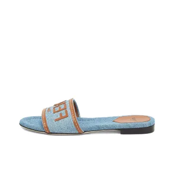 FENDI Slip Resistant Slide Slippers Women's Blue