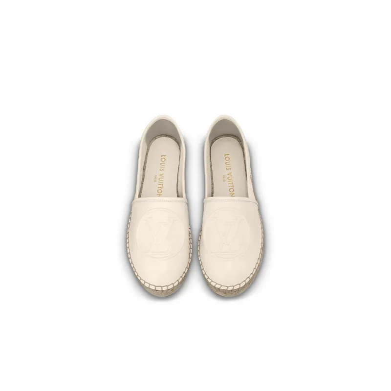 LOUIS VUITTON Starboard Flat Espadrille Shoes 'Beige With Logo' Women's-3