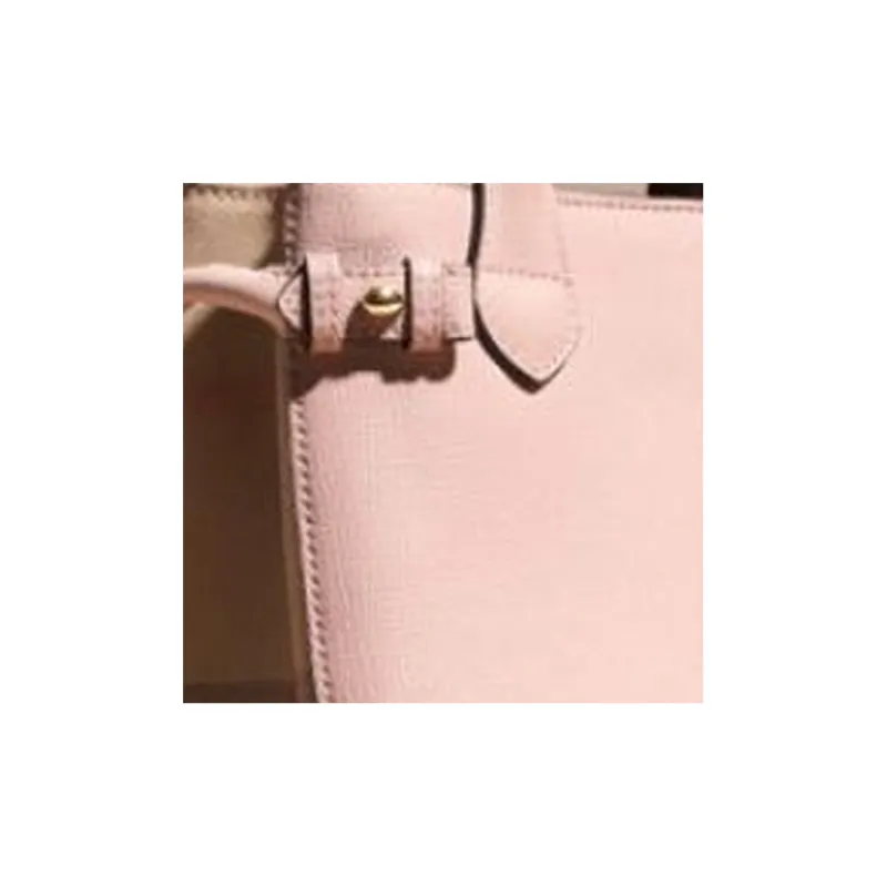 Burberry The Banner Series Leather Handbag One Shoulder Handbag Mini Women's Light Blue Multicolor-4