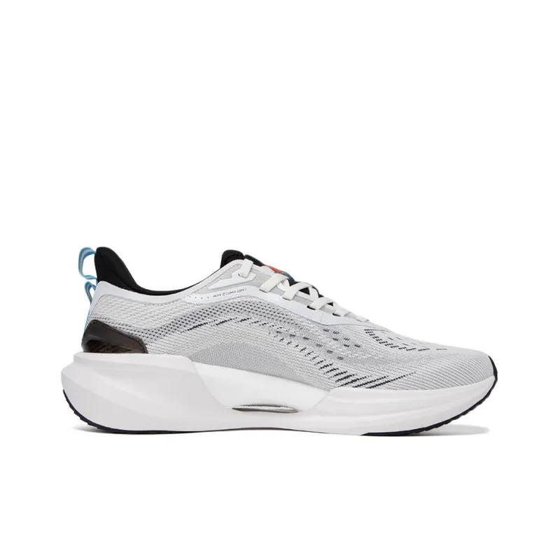 XTEP Wear Resistant Low Top Running Shoes Men's Black White Blue-1