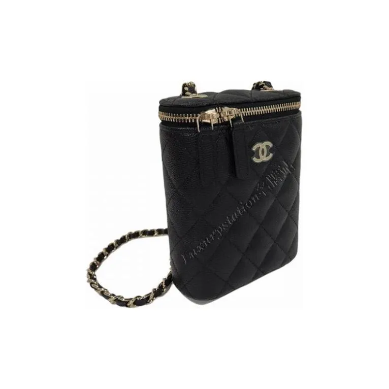 CHANEL Calfskin Camera Bag, Cell Phone Pouch, Shoulder Bag, Crossbody Bag Women's Black-1
