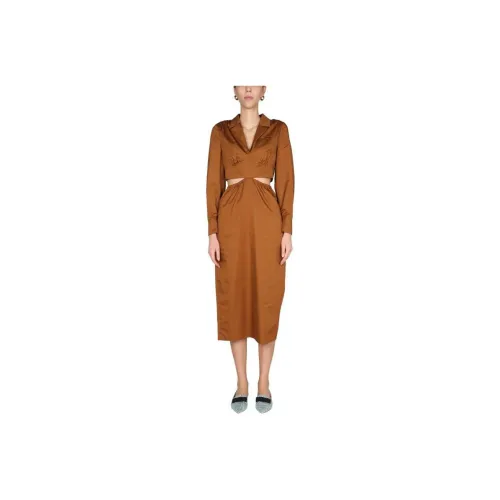 Self-portrait Long-Sleeved Dresses Women's Brown