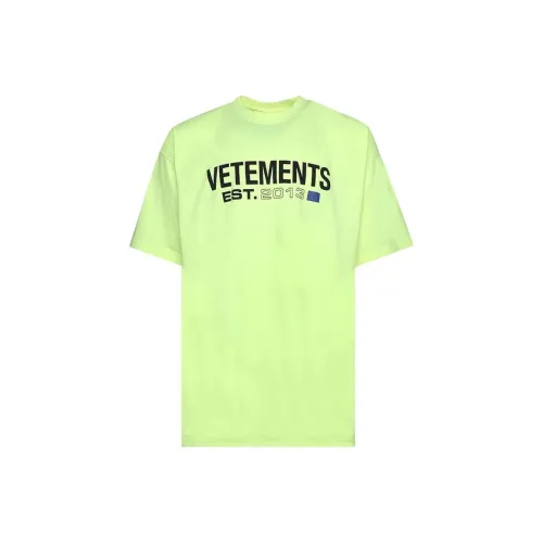 Vetements T-Shirts Men Neon Green