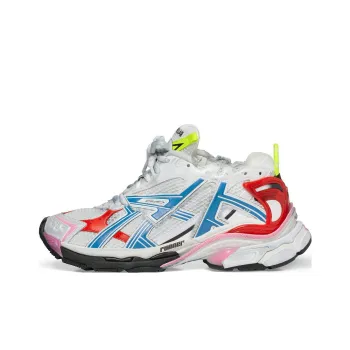 Balenciaga Runner Sneakers 'White Blue Red Mesh And Nylon'