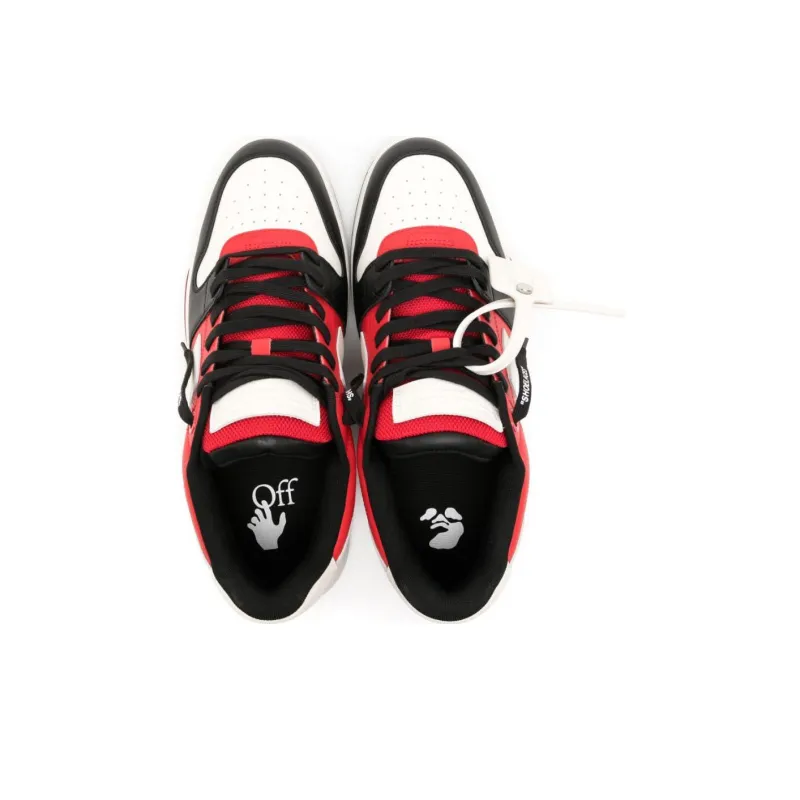 OFF WHITE Out Of Office Stylish Skateboarding Shoes Men's Red Black White-3