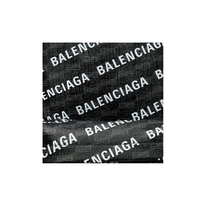 Balenciaga Signature Logo Print Backpack Black/White-4