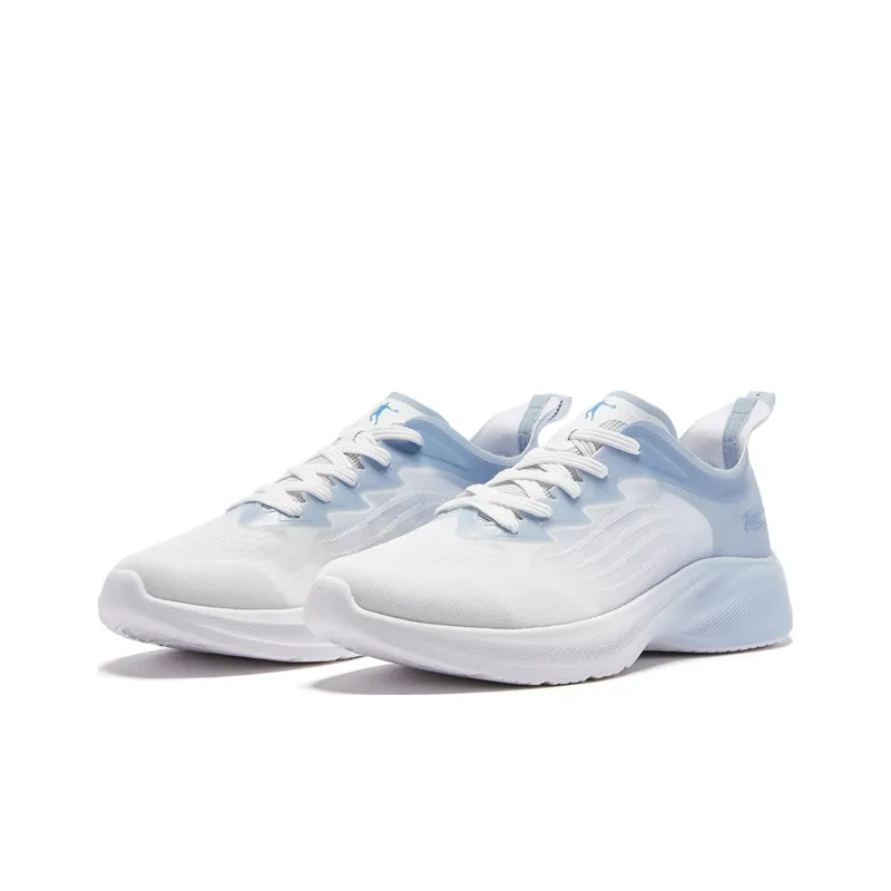 QIAODAN Light Speed 2.0 Cushioning, Slip Resistant, And Abrasion Resistant Low Top Running Shoes Men's Blue White-2