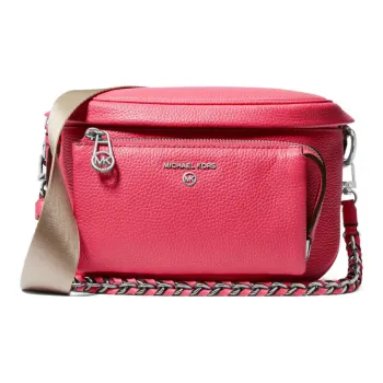 MICHAEL KORS MK Pride Leather Camera Bags Shoulder Bag Crossbody Bag Medium Size Women's Rose Red